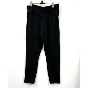 Nike Leggings Womens Criss Cross Ribbed Leggings‎ Black Stretch Size XL